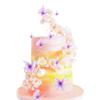 Blumomon 30Pcs Purple Mixed Size Lively 3D Butterfly Cupcake Topper Butterfly Cake Toppers for Girls Women's Happy Birthday Wedding Party Cake Wall Party Food Decorations view 1