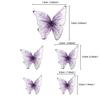 Blumomon 30Pcs Purple Mixed Size Lively 3D Butterfly Cupcake Topper Butterfly Cake Toppers for Girls Women's Happy Birthday Wedding Party Cake Wall Party Food Decorations view 2