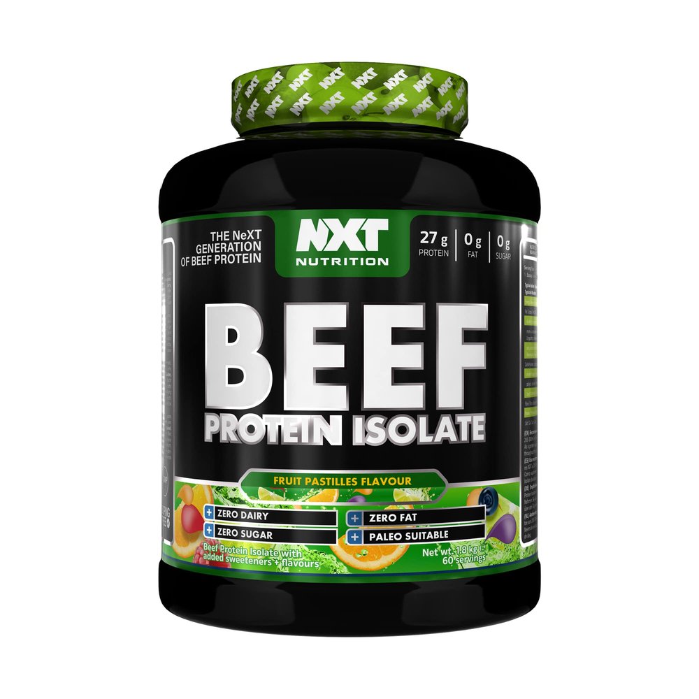 NXT Nutrition Beef Protein Isolate Powder - Protein Powder High in Natural Amino Acids - Paleo, Keto Friendly - Dairy and Gluten Free - Muscle Recovery | 1.8kg | Limited Edition: Fruit Pastilles