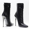 APOTIKENBST High Heels Sexy Women's Short Boots 14CM Stiletto Pointed Ankle Boots,Black-39 view 3