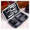 12Pcs Stainless Steel Nail Care Tool Sets Manicure Set And Kit Pedicure Scissor Tweezer Knife Ear Pick Utility Nail Clipper Kit (Color : Golden black) view 2