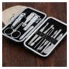 12Pcs Stainless Steel Nail Care Tool Sets Manicure Set And Kit Pedicure Scissor Tweezer Knife Ear Pick Utility Nail Clipper Kit (Color : Golden black) view 4
