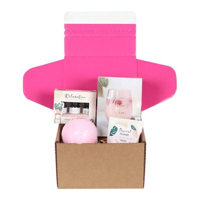 Relax Mum Mother's Day Gift Set | Pampering Night Box for Mum | Mum's Gin Wine Glass | Essential Oils | Wax Melt Bar | Bath Bomb