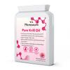 Antarctic Krill Oil Extract Super Strength 500 mg - 60 Soft Gel Easy Swallow Capsules  Sustainably Eco Harvested from Krill with Astaxanthin - 100% Pure Cold Pressed- Manufactured to GMP Standards