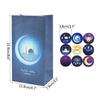 12 Pack Eid Mubarak Favor moon Gift Paper Bags with 18 Stickers Ramadan Star Moon Castle Patterns Candy Cookies Package Muslim Islam Party Decor (blue) view 4