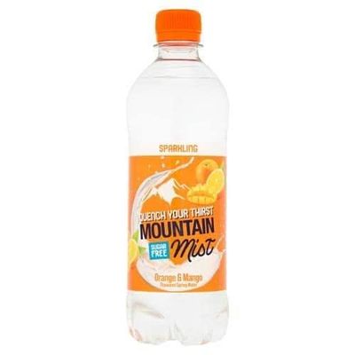 Mountain Mist Sparkling Sugar Free Orange & Mango 12 x 500ml