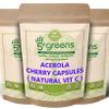 Acerola Cherry Extract Capsules Natural Vitamin C - Pure 100% Natural and Highly Absorbable Source of VIT C  Manufactured by 5greens in The UK (360 Capsules) view 1