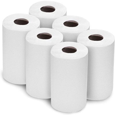 (Pack of 18 Rolls) - 2ply Centre Feed Embossed Paper Kitchen Towel Multipurpose Towel for Cleaning Commercial & Home, Embossed Wiping Paper Tissue Kitchen Hand Towel (White)