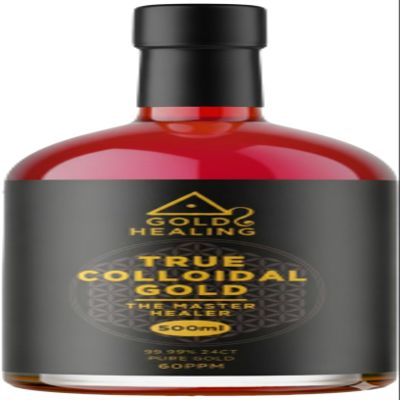 GOLD HEALING True COLLOIDAL Gold 500ml - 99.99% 24ct Pure Gold, Superior Concentration, High 60ppm Made in The UK