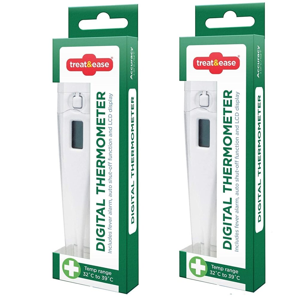 SDMAX 2 x Digital Thermometer Fast & Accurate Medical Temperature for Ear, Oral, Body Use Fast Measurement for Adults, Children, Baby and Kids
