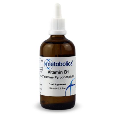 Vitamin B1 (Thiamine Pyrophosphate) Liquid  100ml | Active Coenzyme Form | Supports Energy, Nervous System, Heart & Cognitive Function | Additive-Free | UK Made | Metabolics