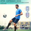 2 Pairs Zipper Compression Socks Women and Men, Closed Toe Compression Stocking, 20-30 mmHg Knee high compression socks for Edema, Varicose Veins, Swollen Sore, Black, XXL view 2