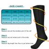 2 Pairs Zipper Compression Socks Women and Men, Closed Toe Compression Stocking, 20-30 mmHg Knee high compression socks for Edema, Varicose Veins, Swollen Sore, Black, XXL view 3