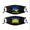 2PCS Ukrainian Flag Heart Mask Unisex Ukraine Face Mask Washable Reusable Balaclava with 4 Filters for Women Men view 1