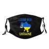 2PCS Ukrainian Flag Heart Mask Unisex Ukraine Face Mask Washable Reusable Balaclava with 4 Filters for Women Men view 2
