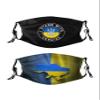 2PCS Ukrainian Flag Heart Mask Unisex Ukraine Face Mask Washable Reusable Balaclava with 4 Filters for Women Men view 1
