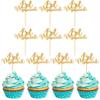 10pcs Eid Mubarak Cake Topper Gold Glitter Muslim Islamic Topper eid Mubarak Decorations Eid Mubarak Cupcake Topper Ramadan Kareem Party Supplies view 1