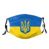 2PCS Ukrainian Flag Heart Mask Unisex Ukraine Face Mask Washable Reusable Balaclava with 4 Filters for Women Men view 2