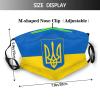 2PCS Ukrainian Flag Heart Mask Unisex Ukraine Face Mask Washable Reusable Balaclava with 4 Filters for Women Men view 3