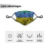 2PCS Ukraine Flag Reusable Face Mask with Pocket, Washable Balaclava for Adults view 2