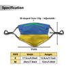 2PCS Ukraine Flag Reusable Face Mask with Pocket, Washable Balaclava for Adults view 3