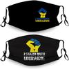 2PCS Stand with Ukraine Ukrainian Face Masks Scarf with 4 Filters, Washable Balaclava Adjustable Nose Bridge Bandanas for Adult-Stand with Ukraine Ukrainian 3 view 1