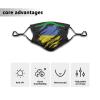 Ukraine Flag Reusable Face Mask with Pocket, Washable Balaclava for Women Man Youth view 2