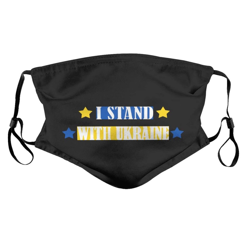 Face Mask Breathable I Stands with Ukraine Dustproof Mask for Men Outdoor Protection Funny Gifts