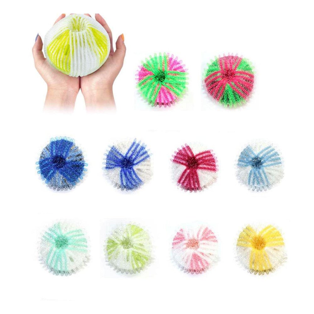 10Pcs Washing Ball,Washing Machine Hair Lint Removal Laundry Ball,Laundry Dryer Balls, Reusable Pet Hair Remover Washing Machine, for Removing Animal Hair Clothes Bedding Random Color