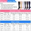 Compression Socks for Women Men, 4 Pairs 20-25mmHg Flight Socks Compression Stockings for Sport, Athletic, Edema, Diabetic, Varicose Veins, Travel, Pregnancy, Nursing (L/XL, Black Skin White Grey) view 2