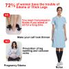 Compression Socks for Women Men, 4 Pairs 20-25mmHg Flight Socks Compression Stockings for Sport, Athletic, Edema, Diabetic, Varicose Veins, Travel, Pregnancy, Nursing (L/XL, Black Skin White Grey) view 3
