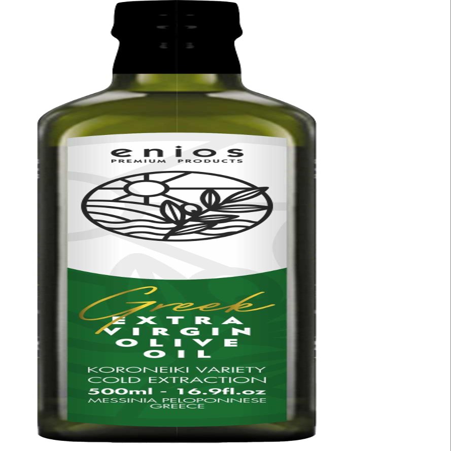 Enios Kalamata Greece 500ml Premium Quality, Low Acidity, Cold/First Press Extra Virgin Olive Oil. New Harvest 2025-2026. Best Before: Jan-Jun 2027
