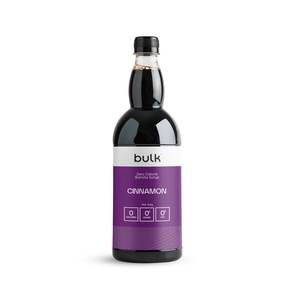 Bulk Zero Calorie Barista Syrup, Cinnamon, 1 Litre, Perfect for Protein Shakes, Coffee, Tea, Desserts, Pancakes and Waffles, Vegan, No Sugar, Fat, or Calories, Packaging May Vary