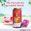 The Republic of Tea Bridgerton Featherington Blood Orange Mimosa Tea, 36 tea bags in metal tin - fruit tea with blood orange flavour in a tin with Bridgerton design view 2