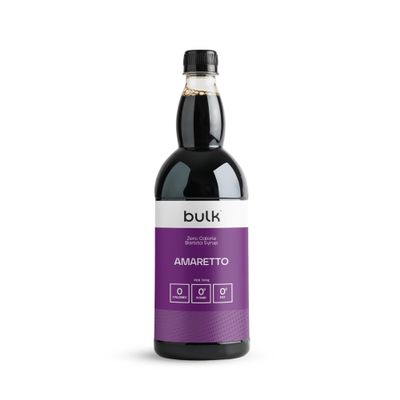 Bulk Zero Calorie Barista Syrup, Amaretto, 1 Litre, Perfect for Protein Shakes, Coffee, Tea, Desserts, Pancakes and Waffles, Vegan, No Sugar, Fat, or Calories, Packaging May Vary