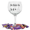 Always Looking Good Personalised Engraved 55th Middle Finger Gin Glass Fifty Fifth Birthday Gift with Personalised with Any Name - Rude Funny Novelty Gin Glass Gift for Men and Women (Empty Glass) view 2