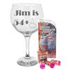 Always Looking Good Personalised Engraved 55th Middle Finger Gin Glass Fifty Fifth Birthday Gift with Personalised with Any Name - Rude Funny Novelty Gin Glass Gift for Men and Women (Empty Glass) view 4