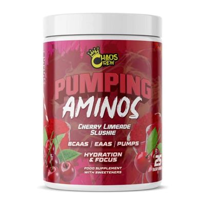 Chaos Crew Pumping Aminos 2.0, Cherry Limeade Slushie, 325g