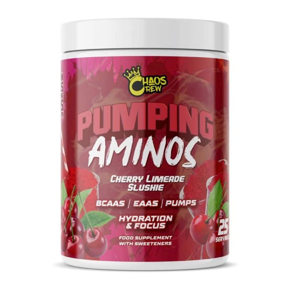 Chaos Crew Pumping Aminos 2.0, Cherry Limeade Slushie, 325g