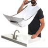 Beard Bib Male Shaving Apron Beard Shaving Apron Care Bib Face Shaved Hair Adult Bibs Shaver Cleaning Hairdresser Gift for Man Clean Apron beard collector view 3