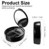 Annhua Denture Box Built-in Mirror Retainer Case with 24 Vent Holes, ABS Retainer Box Black Washable False Teeth Container for Denture, Invisible Aligner, Mouth Guard Brace - 2.93.2 Inches view 2