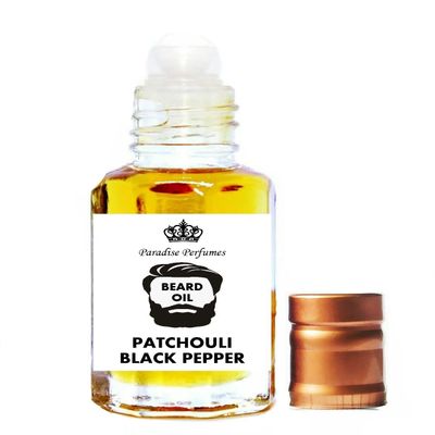 Patchouli & Black Pepper Beard Oil For Men | Moisturising | Grooming | Growth | Conditioning | Healthy Soft Beard | Vegan & Cruelty-Free | PPG | 12ml