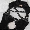 JasmyGirls Anime Lingerie Sexy Devil Cosplay Costume Naughty Witch Cheongsam Punk Rivets High Slit Dress Assassin Roleplay Outfit view 3