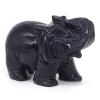 YEJIANGHUA 4" Elephant Statue Blue Goldstone Sand Crystal Carved Reiki Healing Quartz Stone Animal Figurine Crafts Home Decoration Natural view 1