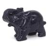 YEJIANGHUA 4" Elephant Statue Blue Goldstone Sand Crystal Carved Reiki Healing Quartz Stone Animal Figurine Crafts Home Decoration Natural view 4