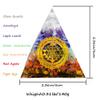 QVVWOPQ 7 Chakra Orgone Pyramid Orgonite Pyramids for Energy Healing Love Attraction Crystals of Unconditional Love Natural Quartz Positive Energy Generator view 2