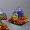 QVVWOPQ 7 Chakra Orgone Pyramid Orgonite Pyramids for Energy Healing Love Attraction Crystals of Unconditional Love Natural Quartz Positive Energy Generator view 3