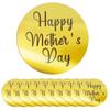 10 Pieces Happy Mother's Day Acrylic Cupcake Toppers Round Mirror Engraved Cake Topper Cupcake Decorations for Birthday Party (Gold) view 1
