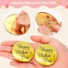 10 Pieces Happy Mother's Day Acrylic Cupcake Toppers Round Mirror Engraved Cake Topper Cupcake Decorations for Birthday Party (Gold) view 2