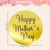 10 Pieces Happy Mother's Day Acrylic Cupcake Toppers Round Mirror Engraved Cake Topper Cupcake Decorations for Birthday Party (Gold) view 3